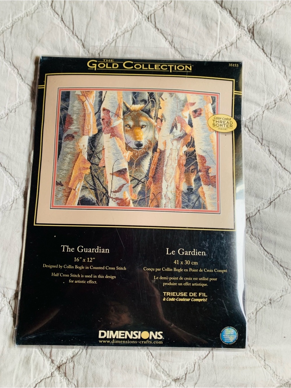 RARE] Dimensions Gold Collection The Guardian Wolf Cross Stitch Kit DISCONTINUED